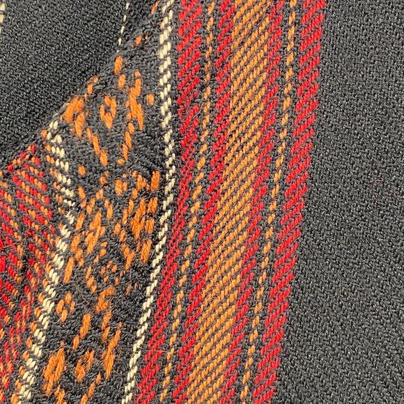 WESTSIDE Tunic M Woolen Kurta Southwestern Striped Split Neck 3/4 Sleeve Black - Picture 6 of 13